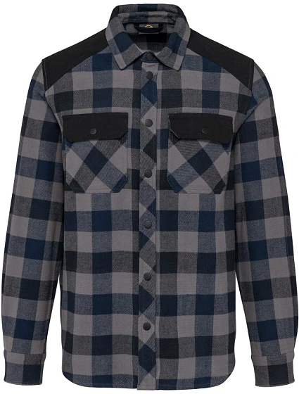 WK WK 520 Pracovní kostkovaná košile 20.W520 storm grey/navy/black WK WK 520 Pracovní kostkovaná košile 20.W520 storm grey/navy/black
