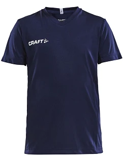 Craft Teamwear Squad Go Jersey Solid Jr Dětské sportovní tričko s výstřihem do V 82.5582 navy