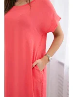 Šaty s kapsami 5954D malina - Kesi