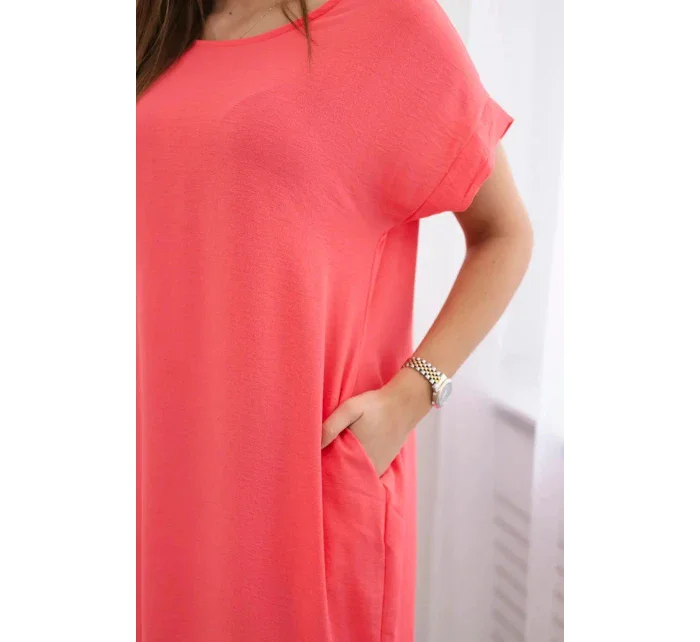 Šaty s kapsami 5954D malina - Kesi