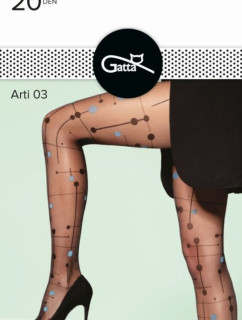 Dámské vzorované punčochové kalhoty ARTI - 03 20 DEN