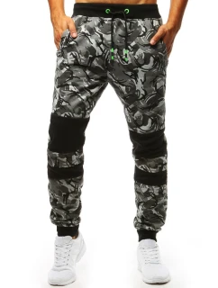 Pánské kamuflážní šedé tepláky FashionStreet UX3494