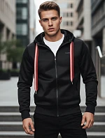 Pánská mikina s kapucí černá FashionStreet BX5858