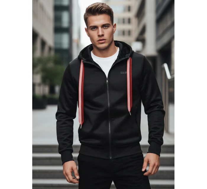 Pánská mikina s kapucí černá Dstreet model 21982570 - FashionStreet Pánská mikina s kapucí černá Dstreet model 21982570 - FashionStreet