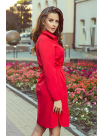 Červené dámské košilové šaty se zavazováním model 7914268 - numoco