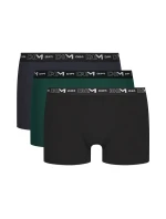 Pánské boxerky 3 ks DIM COTTON STRETCH BOXER 3x - DIM - tmavě zelená