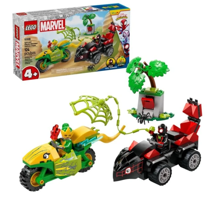 LEGO MARVEL SUPER HEROES 11198 Spinovo pronásledování Electra v dinopojezdech