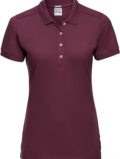 Russell Athletic 566F Dámské elastické piqué polo 10.566F burgundy