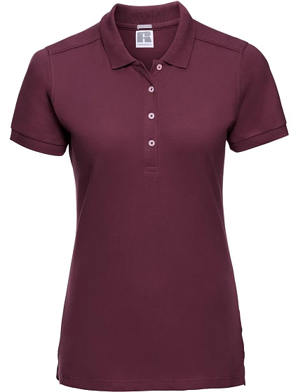 Russell Athletic 566F Dámské elastické piqué polo 10.566F burgundy Russell Athletic 566F Dámské elastické piqué polo 10.566F burgundy
