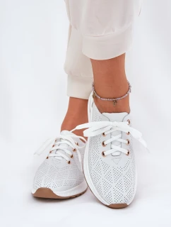 Kožené Lehká Polobotky Dámské model 21691705 Bílé - Artiker