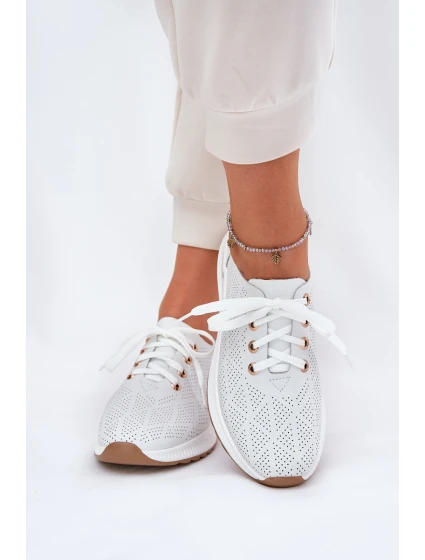 Kožené Lehká Polobotky Dámské model 21691705 Bílé - Artiker