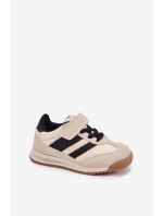 Dětské Sneakersy Sportovní Boty Na Suchý Zip Béžové Viona Dětské Sneakersy Sportovní Boty Na Suchý Zip Béžové Viona