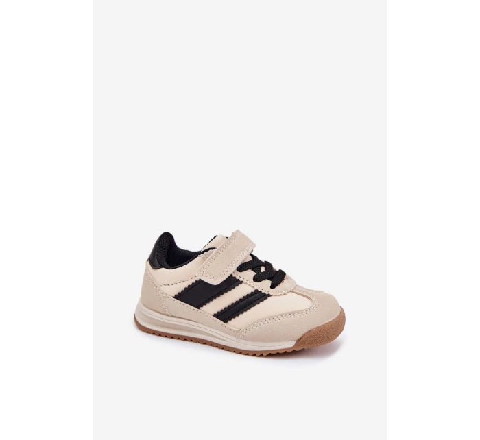 Dětské Sneakersy Sportovní Boty Na Suchý Zip Béžové Viona Dětské Sneakersy Sportovní Boty Na Suchý Zip Béžové Viona