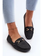 Dámské prolamované mokasíny s ozdobou, Black Kaydance Dámské prolamované mokasíny s ozdobou, Black Kaydance