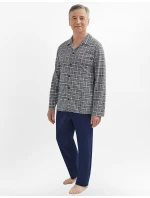 Pánské pyžamo Martel 403 Antoni III délka/r 3XL-4XL pyžamo na zip Pánské pyžamo Martel 403 Antoni III délka/r 3XL-4XL pyžamo na zip