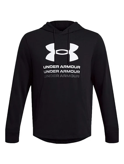 Pánská mikina UA Rival Terry Graphic Hoodie, černá, model 22305114 001 - Under Armour Pánská mikina UA Rival Terry Graphic Hoodie, černá, model 22305114 001 - Under Armour