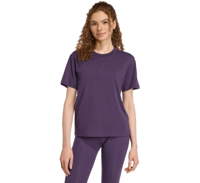 Dámské bavlněné tričko Essentials Small Logo fialové model 21342860 - ADIDAS
