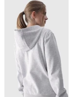 Dámská Mikina S Kapucí Rozepínací Bavlněná 4F Šedá 4FWMM00TSWSF1467-27M