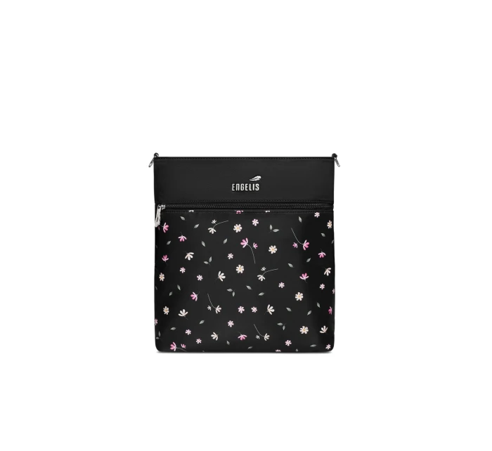 Dámská crossbody kabelka na kočárek Vuch Amma Flowers Black Dámská crossbody kabelka na kočárek Vuch Amma Flowers Black