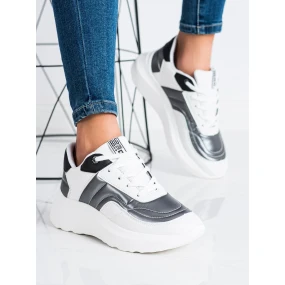 Trendy  tenisky dámské bílé bez podpatku