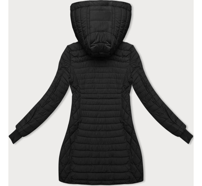 Černá dámská bunda s kapucí pro přechodné období model 18910669 - LHD