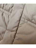 Volná béžová dámská bunda s kapucí model 21246339 - Miss TiTi