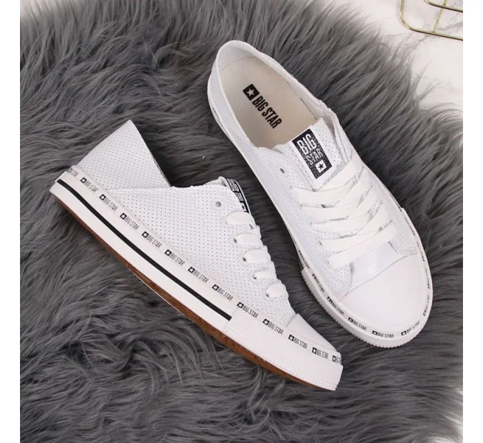 Big Star W FF274024 bílé prolamované nízké tenisky