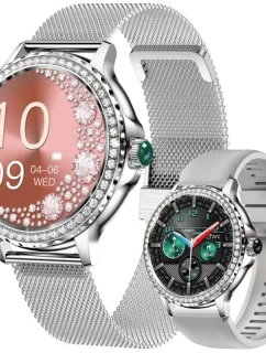 Dámské chytré hodinky  Stříbrný náramek + řemínek model 21806347 - RUBICON