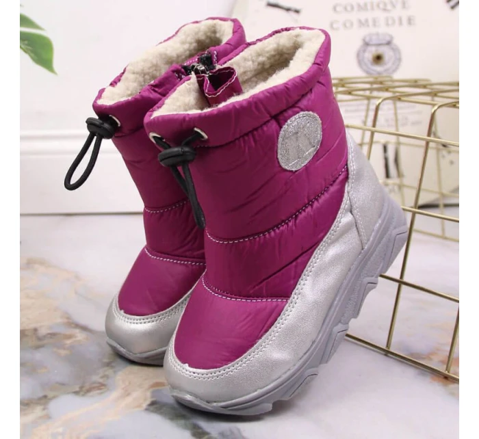 Jr zateplené sněhule fuchsiová model 17651407 - Kornecki