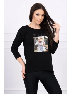 Halenka s potiskem Tide černá