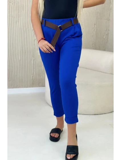 Kalhoty Punto Milano Winter s páskem chrpově modrá Kalhoty Punto Milano Winter s páskem chrpově modrá