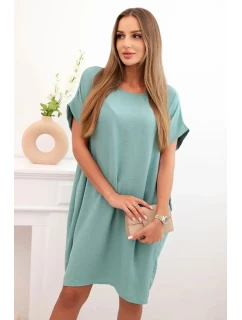 Šaty s kapsami  tmavá máta