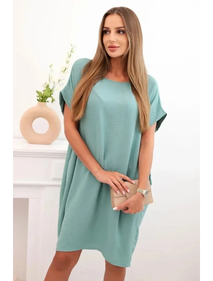 Šaty s kapsami  tmavá máta