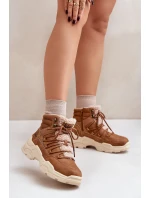 Zateplené Dámské Trekové Boty Lee Cooper LCJ-24-03-3061L Hnědé