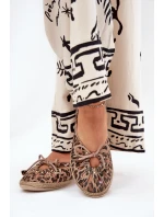 Ploché baleríny z přírodní kůže leopardí model 21686530 hnědé - Zazoo