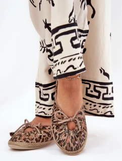 Ploché baleríny z přírodní kůže leopardí model 21686530 hnědé - Zazoo