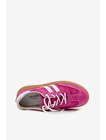 Dámské semišové tenisky na platformě fuchsiové model 22100209 - Boto Dámské semišové tenisky na platformě fuchsiové model 22100209 - Boto