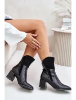 Zateplené Dámské Kotníkové Boty Na Podpatku Černé Relabina Zateplené Dámské Kotníkové Boty Na Podpatku Černé Relabina