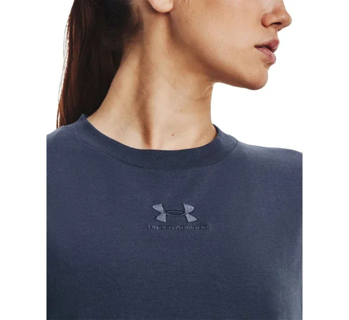 Dámské tričko Printed Extended SS SS23 tm.šedé - Under Armour