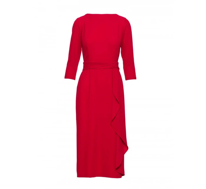 Šaty s volánkem S425  červené - Stylove