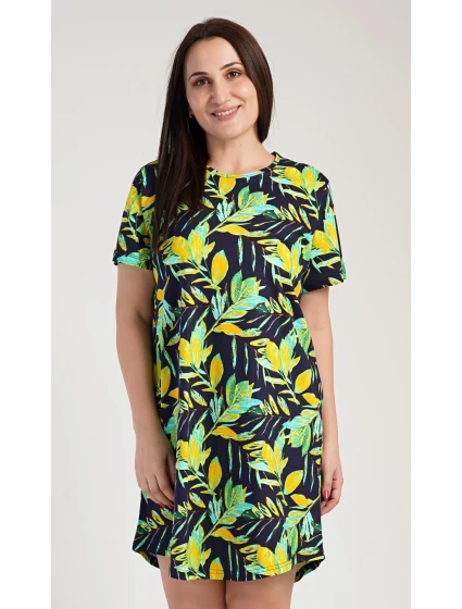 Dámská noční košile s krátkým rukávem model 19778257 - Vienetta Dámská noční košile s krátkým rukávem model 19778257 - Vienetta