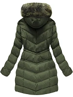 Dámská prošívaná zimní bunda s kapucí khaki (w749-1) Dámská prošívaná zimní bunda s kapucí khaki (w749-1)
