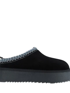 Dámské kožené boty Solo Soprani Couture Sabot fur Hugh Platform black SSW421P22 53 dámské