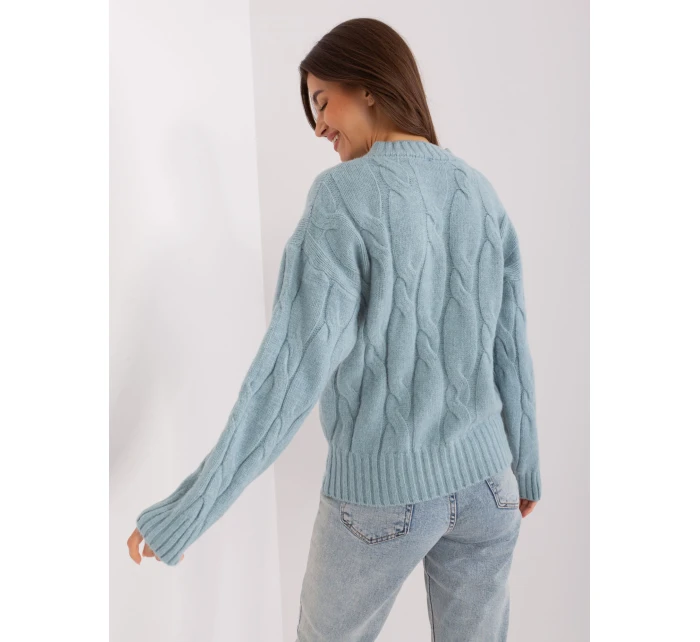 Jumper AT SW 0146.10P tmavě mátový Jumper AT SW 0146.10P tmavě mátový