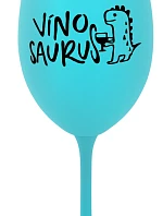 VÍNOSAURUS - tyrkysová sklenice na víno 350 ml