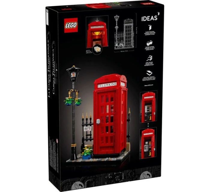 Lego 21347 Nápady - Červená telefonní budka v Londýně