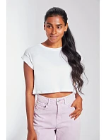 M Dámský crop top 70.00 white model 22514797 - Mantis M Dámský crop top 70.00 white model 22514797 - Mantis