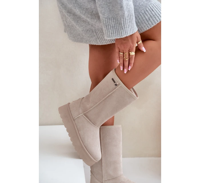 Vysoké Sněhule Na Platformě Big Star model 21679168 Světle Béžové - Big Star Shoes