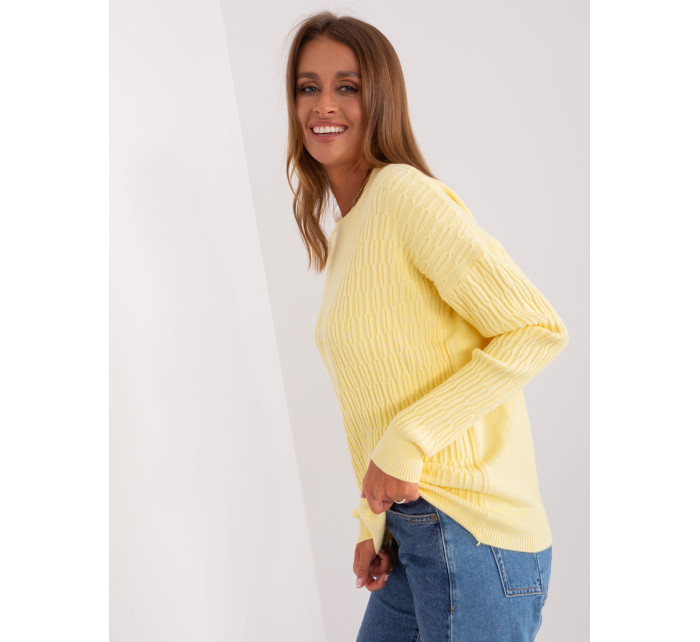 Sweter AT SW 2338.14P jasny żółty
