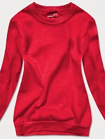 Červená dámská tepláková mikina se stahovacími lemy (W01-18)